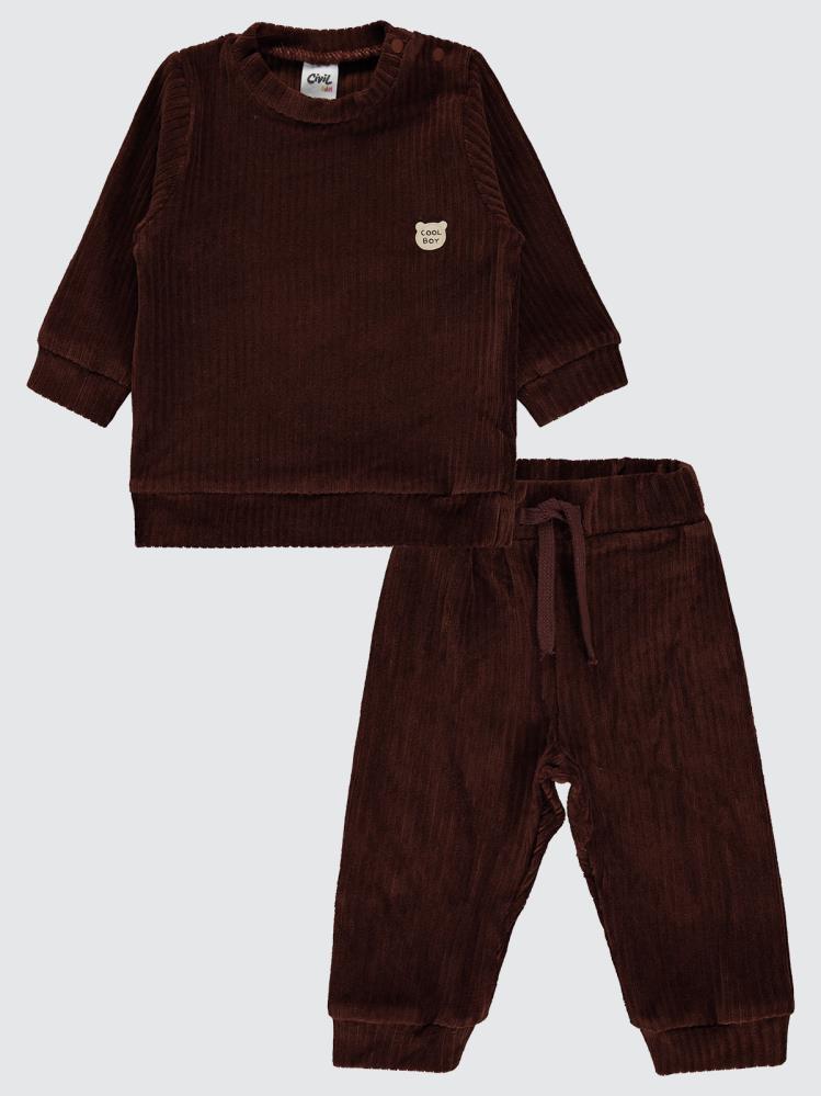 Civil Baby Basic 6-18 Ay Takım - Kahverengi