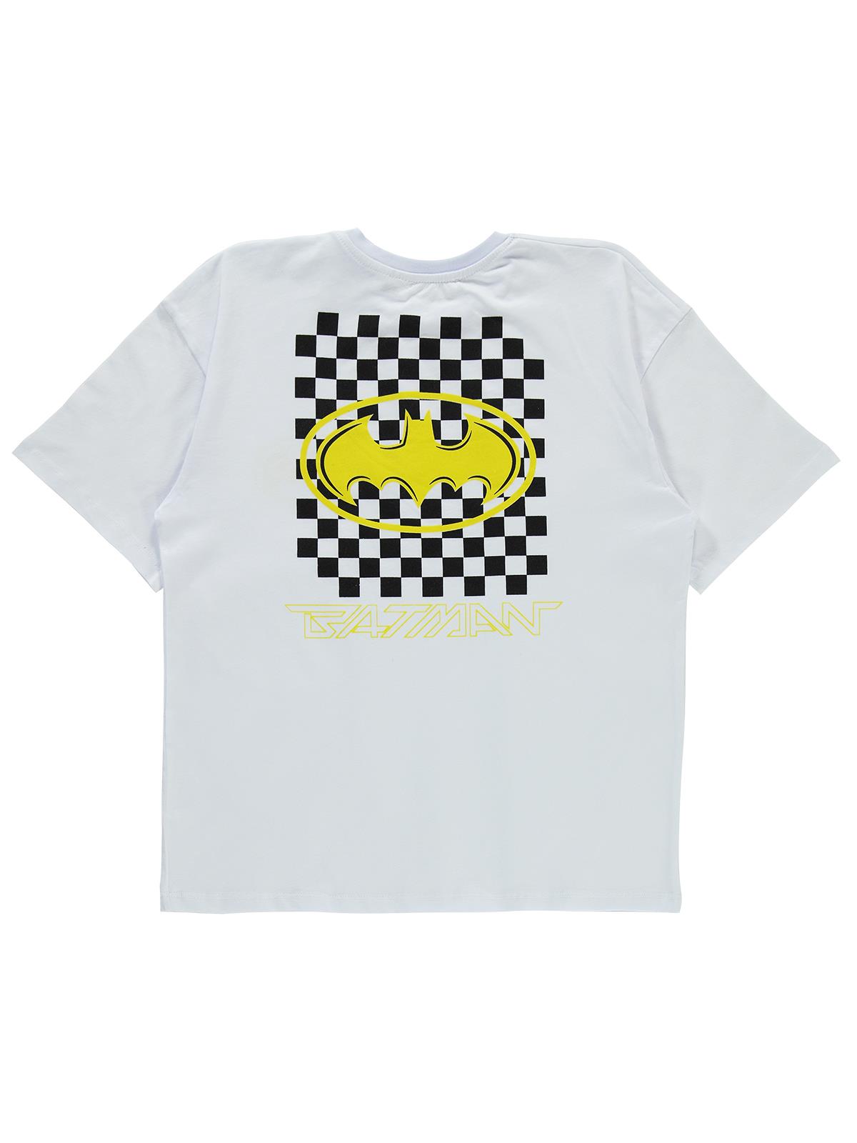 Batman Dama Baskılı Tişört - Beyaz