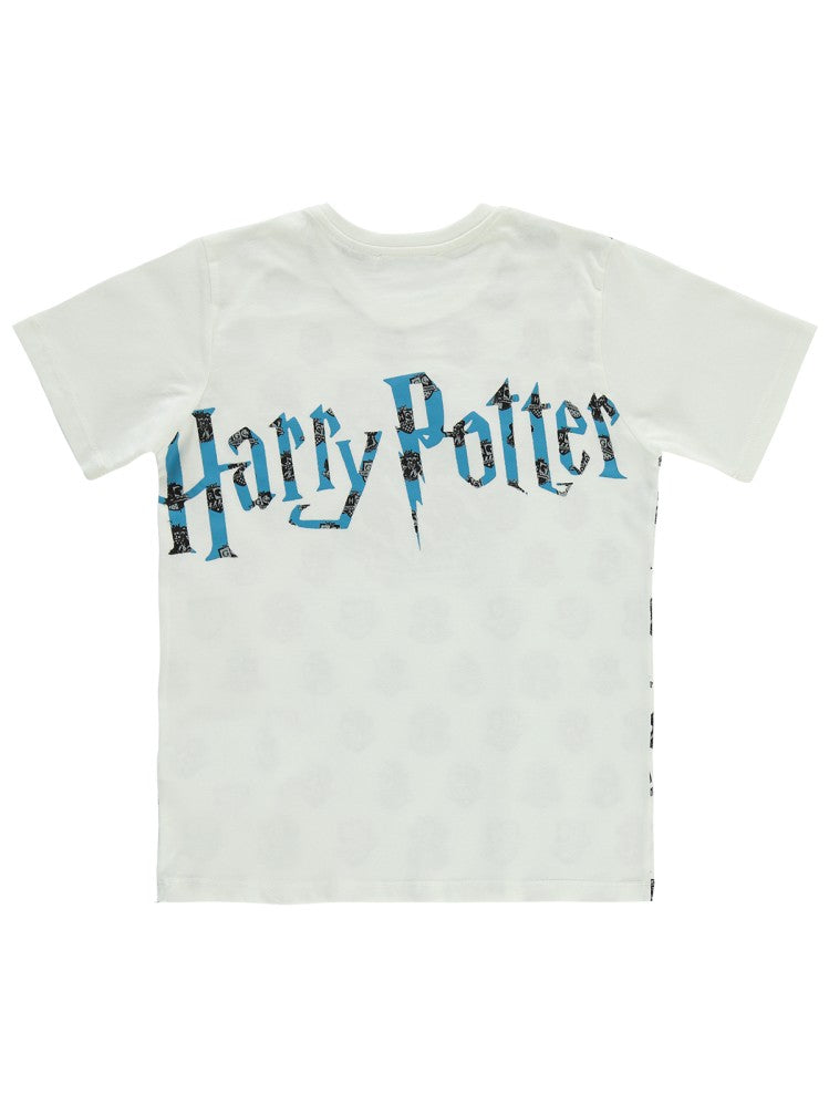 Harry Potter Baskılı Tişört - Ekru