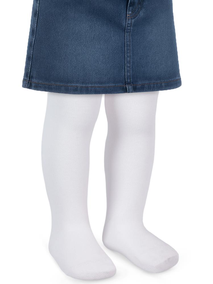 Civil Baby Düz 6-18 Ay Bebek Kız Külotlu Çorap - Beyaz