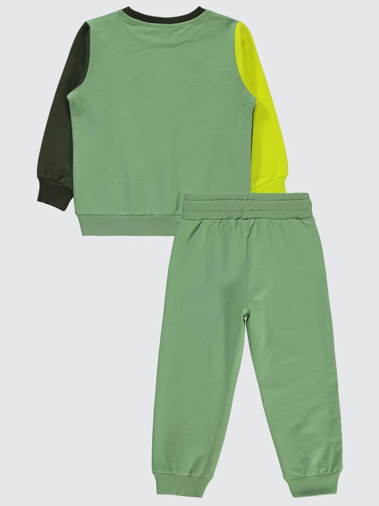 Civil Boys Timsah Baskılı 2-5 Yaş Eşofman Takımı - Haki