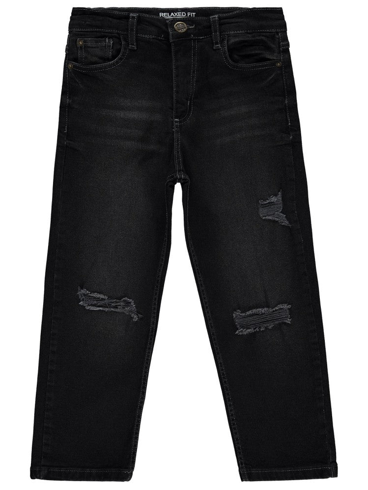 Civil Boys Lazer Yıpratmalı 10-13 Yaş Pantolon - Siyah