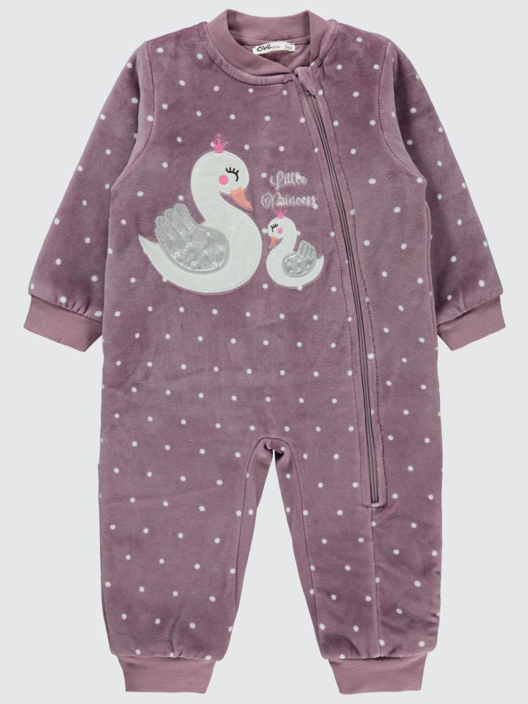 Civil Girls Kuğu Puan Empirme 60 Gr 2-5 Yaş Uyku Tulumu - Lila