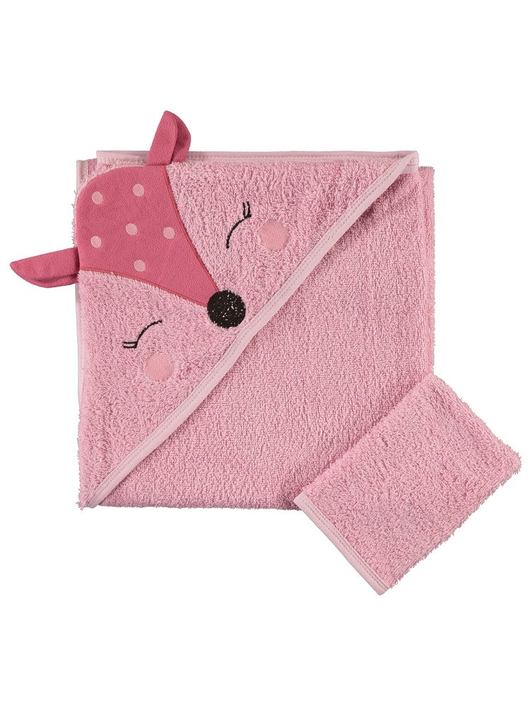 Civil Baby Ceylan Nakışlı 80*75 Havlu - Pembe