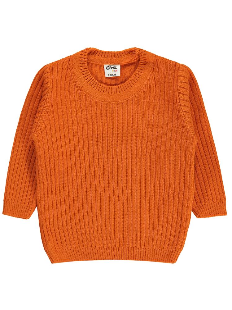Civil Baby Basic Fitilli 6-18 Ay Kazak - Turuncu