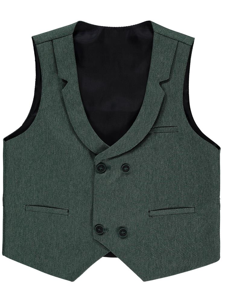 Civil Boys Klasik Armürlü 6-9 Yaş Yelek - Yeşil