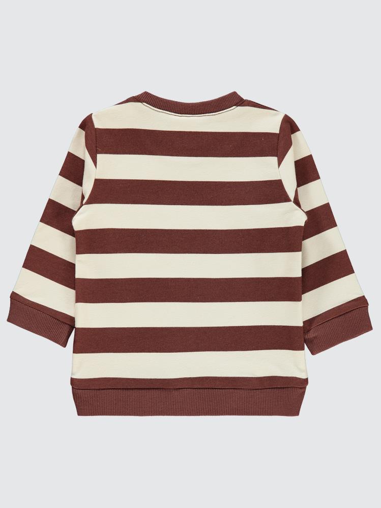 Civil Baby Çizgi 6-18 Ay Sweatshirt - Kahverengi