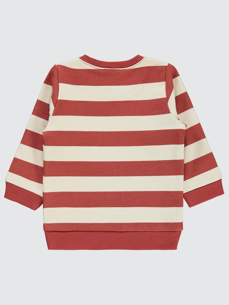 Civil Baby Çizgi 6-18 Ay Sweatshirt - Turuncu