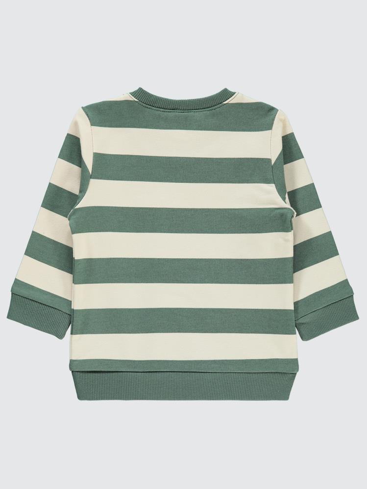 Civil Baby Çizgi 6-18 Ay Sweatshirt - Haki