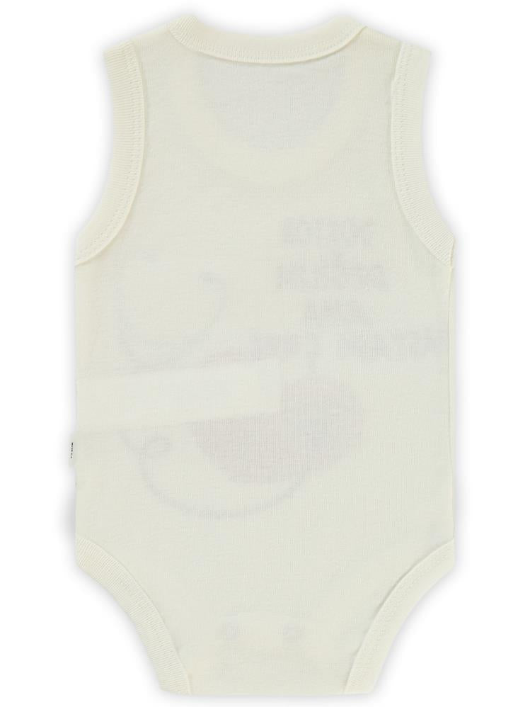 Civil Baby Doktor Baskılı Sfr.Kol 1-36 Ay Çıtçıtlı Badi - Ekru