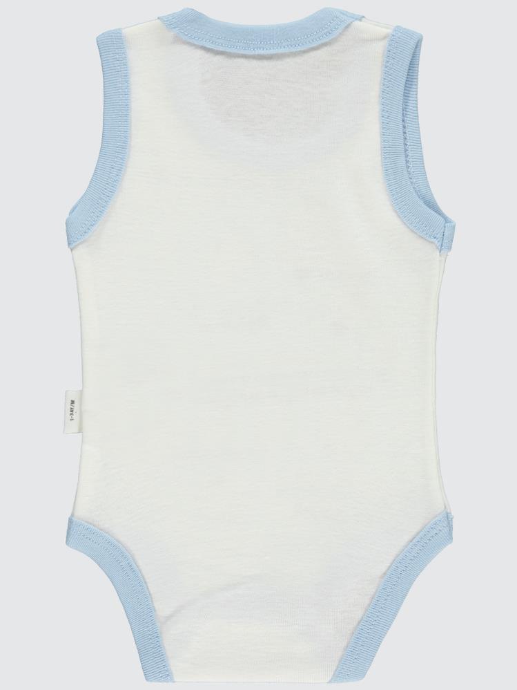 Civil Baby Akıllı Olun Baskılı Sfr.Kol1-36 Ay Çıtçıtlı Badi - Mavi