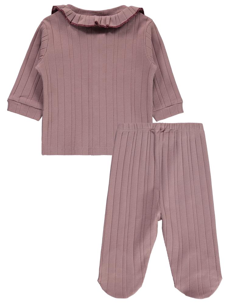 Civil Baby Mantar Çiçek 1-9 Ay Pijama Takımı - Lila
