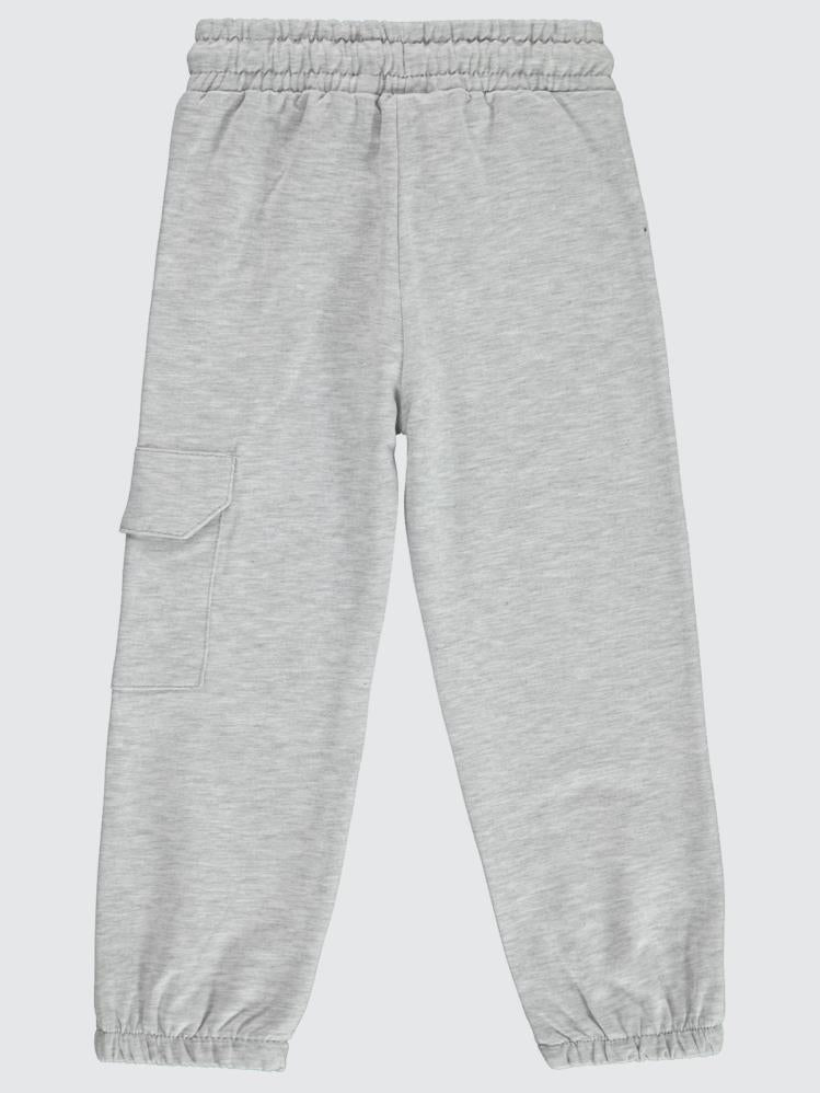 Civil Girls Yanı Cepli Baskılı 2-5 Yaş Eşofman Altı - Gri