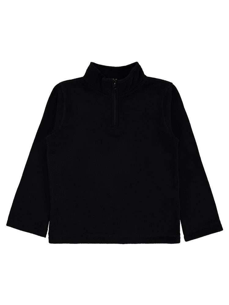 Civil Boys Basic Fermuarlı 6-9 Yaş Sweatshirt - Siyah