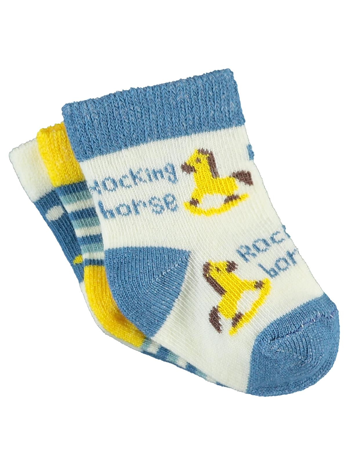 Civil Baby Horse Desen Asetat 0-24 Ay Çorap Setleri