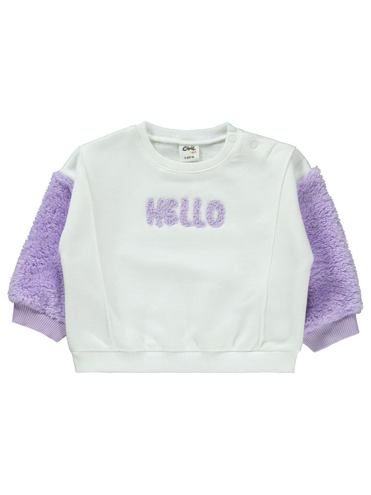 Civil Baby Hello Nakışlı 6-18 Ay Takım - Lila