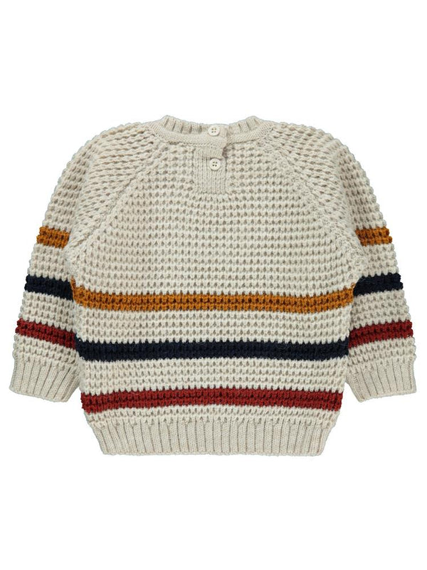 Civil Baby Çizgili 6-18 Ay Kazak - Bej