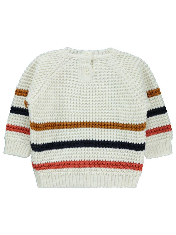 Civil Baby Çizgili 6-18 Ay Kazak - Ekru