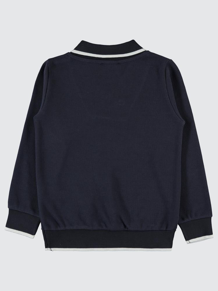 Civil Boys Cvl Etiketli Yakalı 6-9 Yaş Sweatshirt - Gri