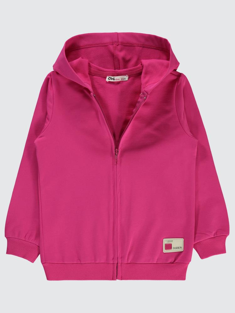 Civil Girls Basic 6-9 Yaş Hırka - Fusya