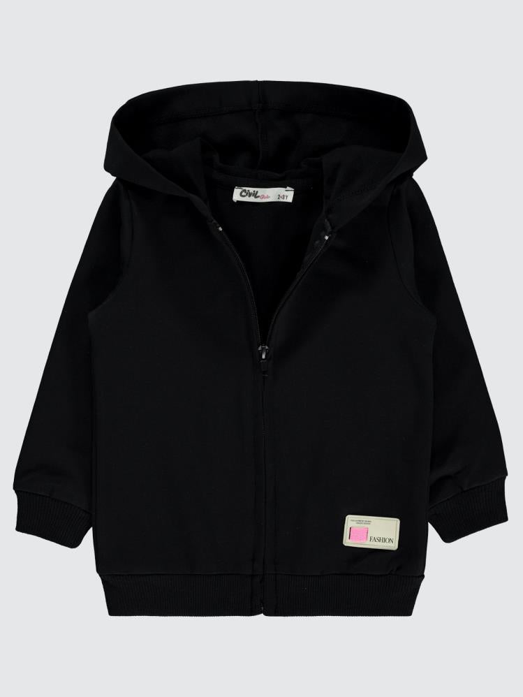 Civil Girls Basic 2-5 Yaş Hırka - Siyah