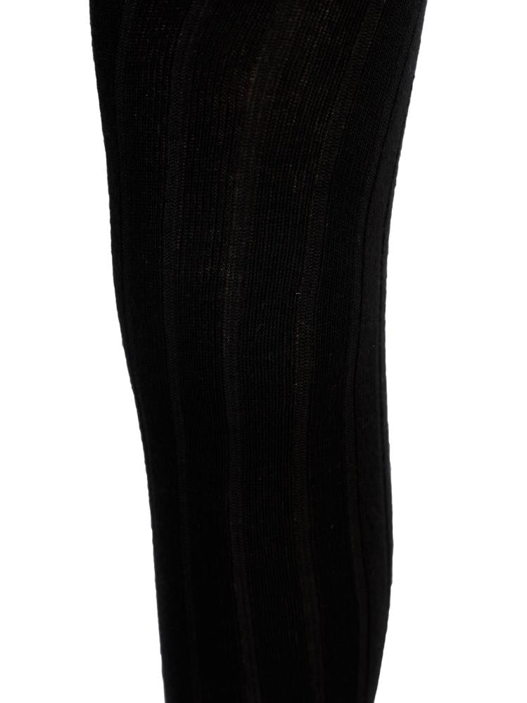 Civil Girls Derbili Düz 3-11 Yaş Külotlu Çorap - Siyah