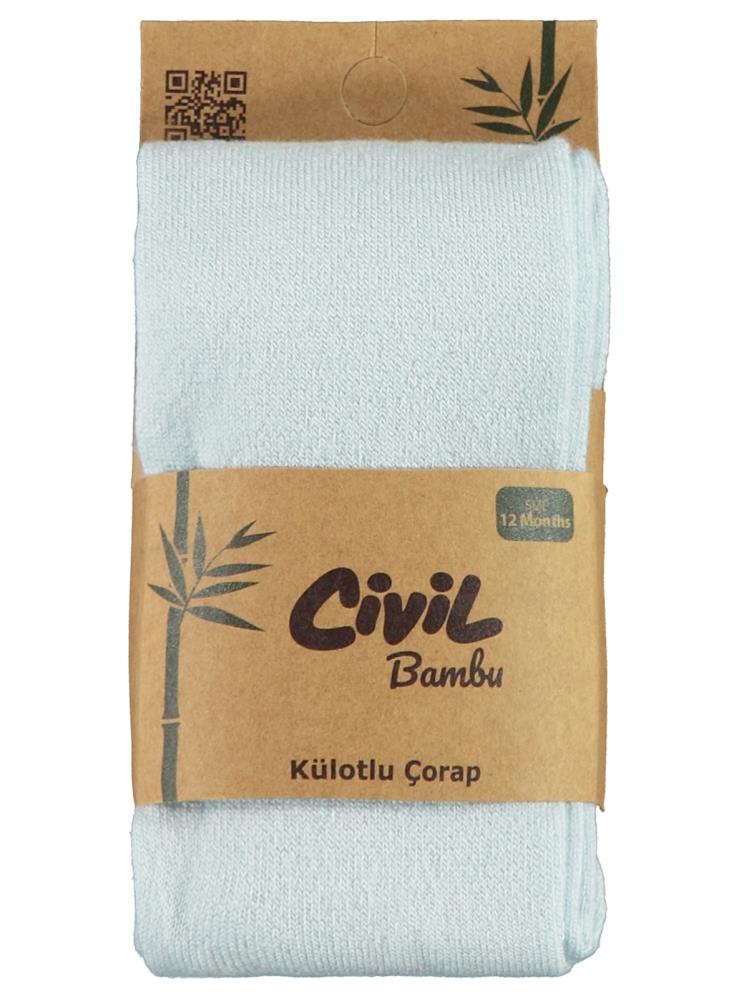 Civil Baby Kız Bebek Bambu Külotlu Çorap 0-12 Ay - Mavi