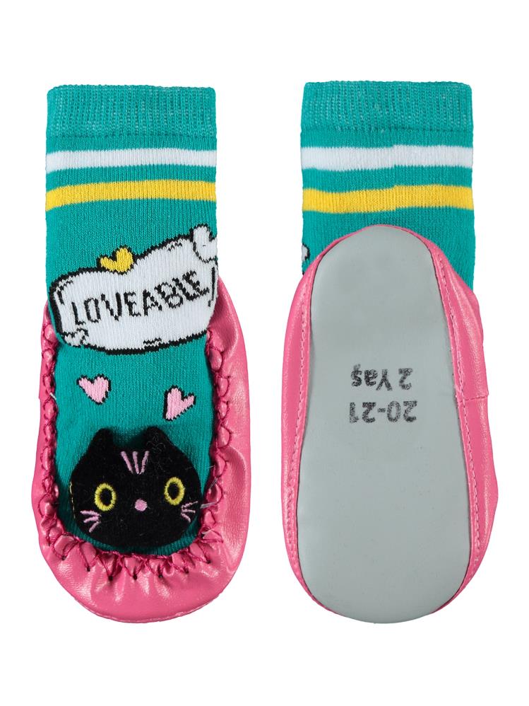 Civil Girls Cat Aksesuarlı 20-24 Numara Kız Çarık Çorap