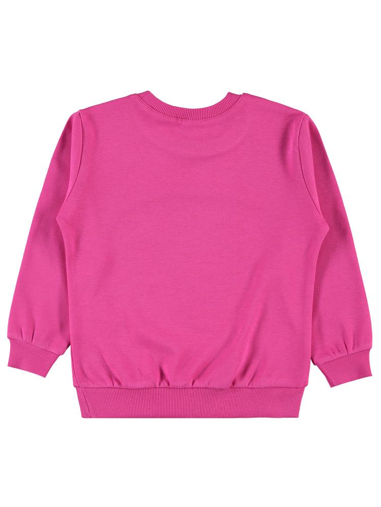 Civil Girls Dama Kelebek Baskılı 2-5 Yaş Sweatshirt - Pembe