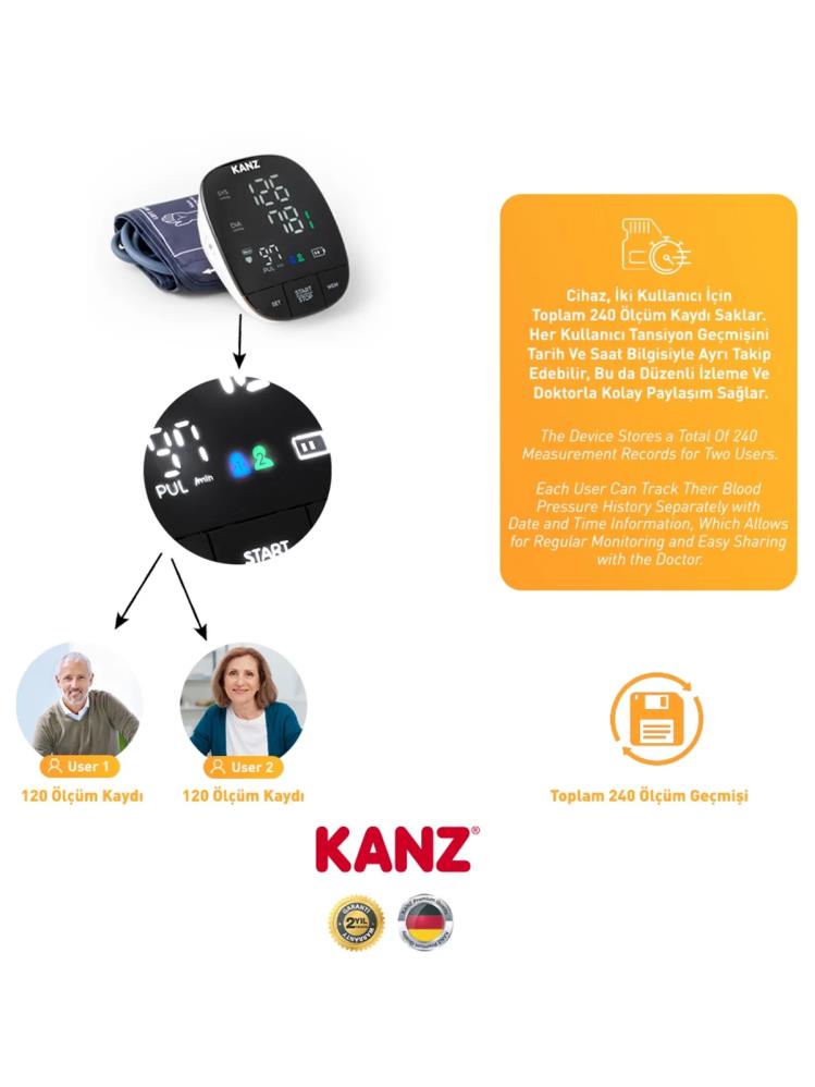 Kanz Dijital Koldan Ölçer Tansiyon Aleti