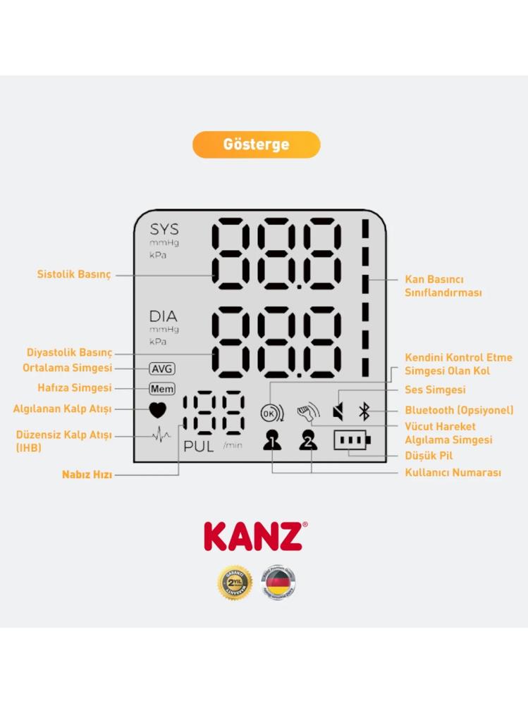 Kanz Dijital Koldan Ölçer Tansiyon Aleti