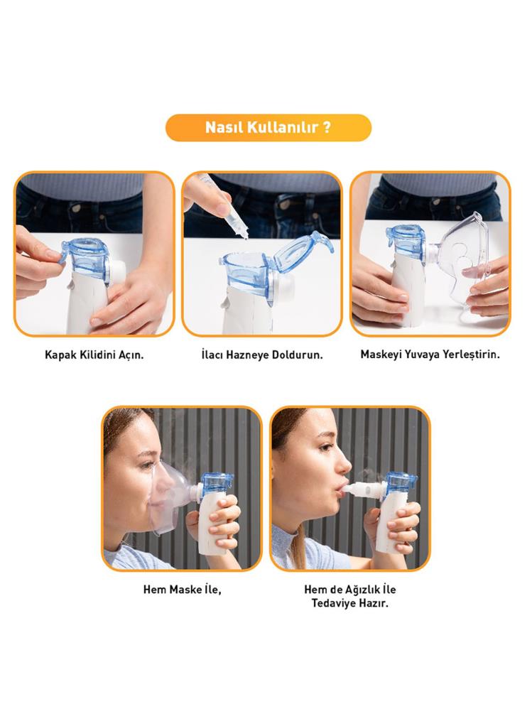Kanz Taşınabilir Mini Mesh Nebülizatör