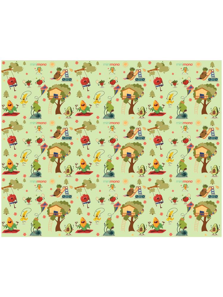 Minimono Mama Sandalyesi Altı ve Aktivite Bakım Örtüsü - Sıvı Geçirmez Kaydırmaz Yıkanabilir - 145x120cm - Yeşil