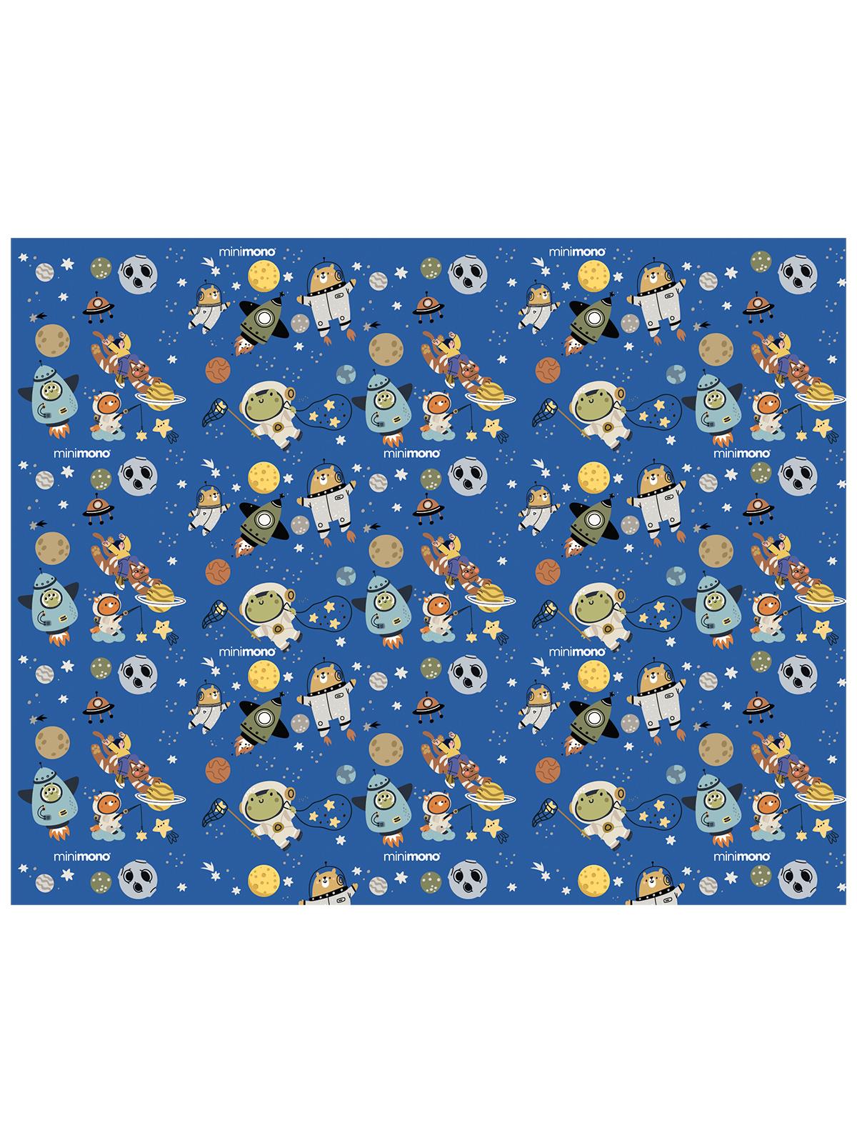 Minimono Mama Sandalyesi Altı ve Aktivite Bakım Örtüsü - Sıvı Geçirmez Kaydırmaz Yıkanabilir - 145x120cm - Lacivert