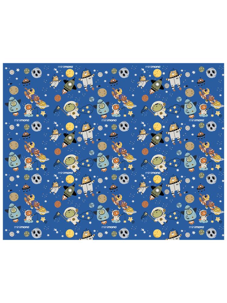 Minimono Mama Sandalyesi Altı ve Aktivite Bakım Örtüsü - Sıvı Geçirmez Kaydırmaz Yıkanabilir - 145x120cm - Lacivert