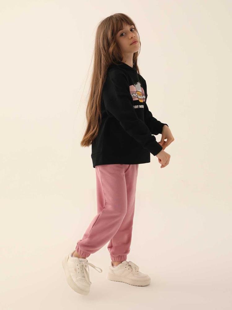 Roly Poly Kız Çocuk 2-7 Yaş Eşofman Takımı - Siyah