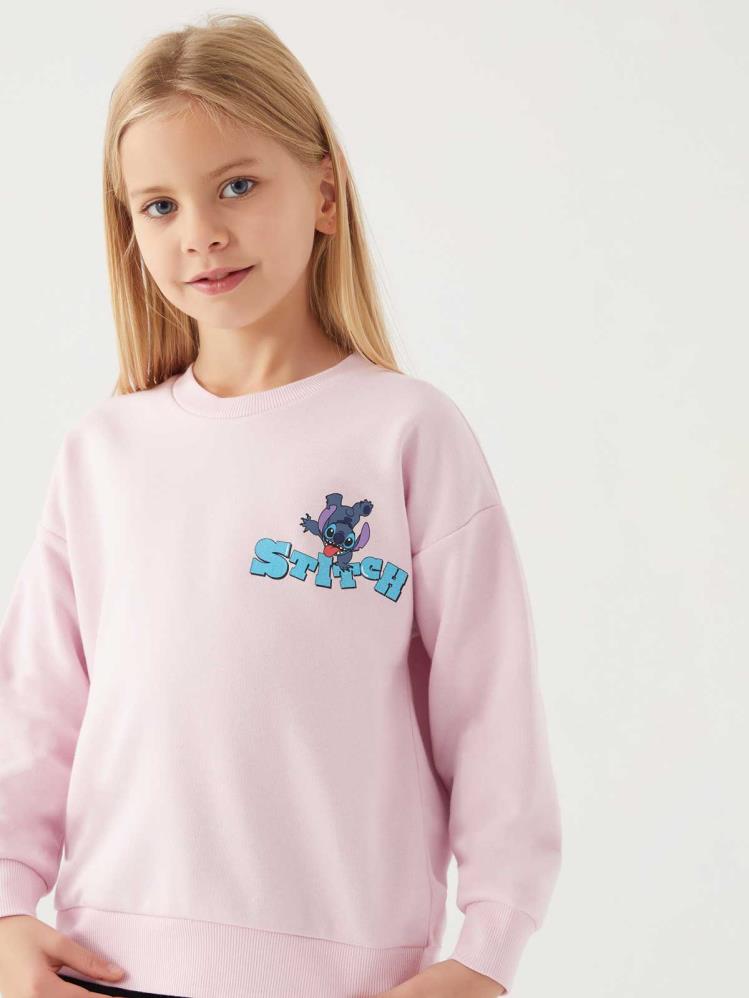 Roly Poly Stıtch Kız Çocuk 3-8 Yaş Sweatshirt - Pembe