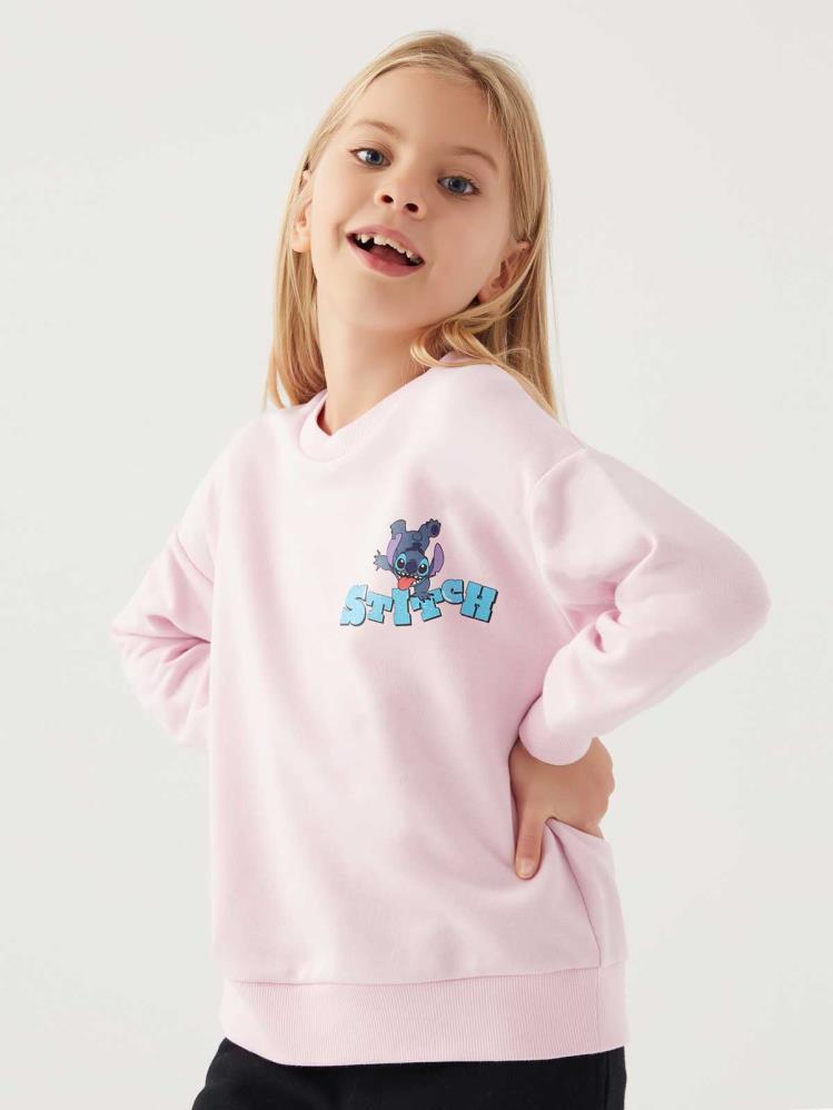 Roly Poly Stıtch Kız Çocuk 3-8 Yaş Sweatshirt - Pembe