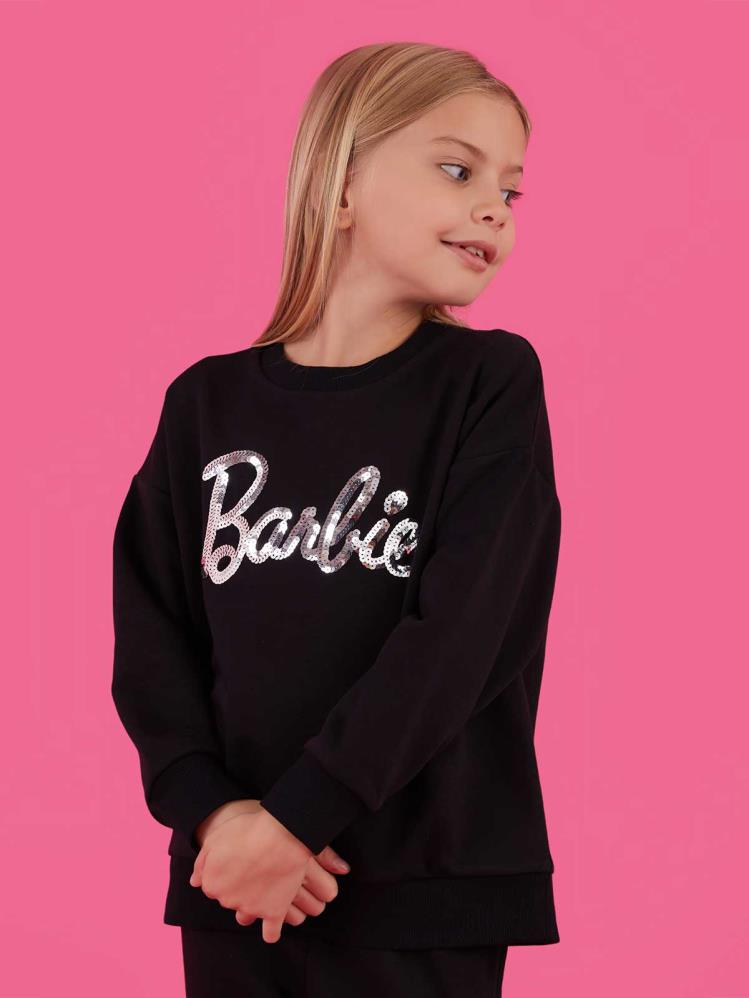 Roly Poly Barbıe Kız Garson 9-14 Yaş Sweatshirt - Siyah