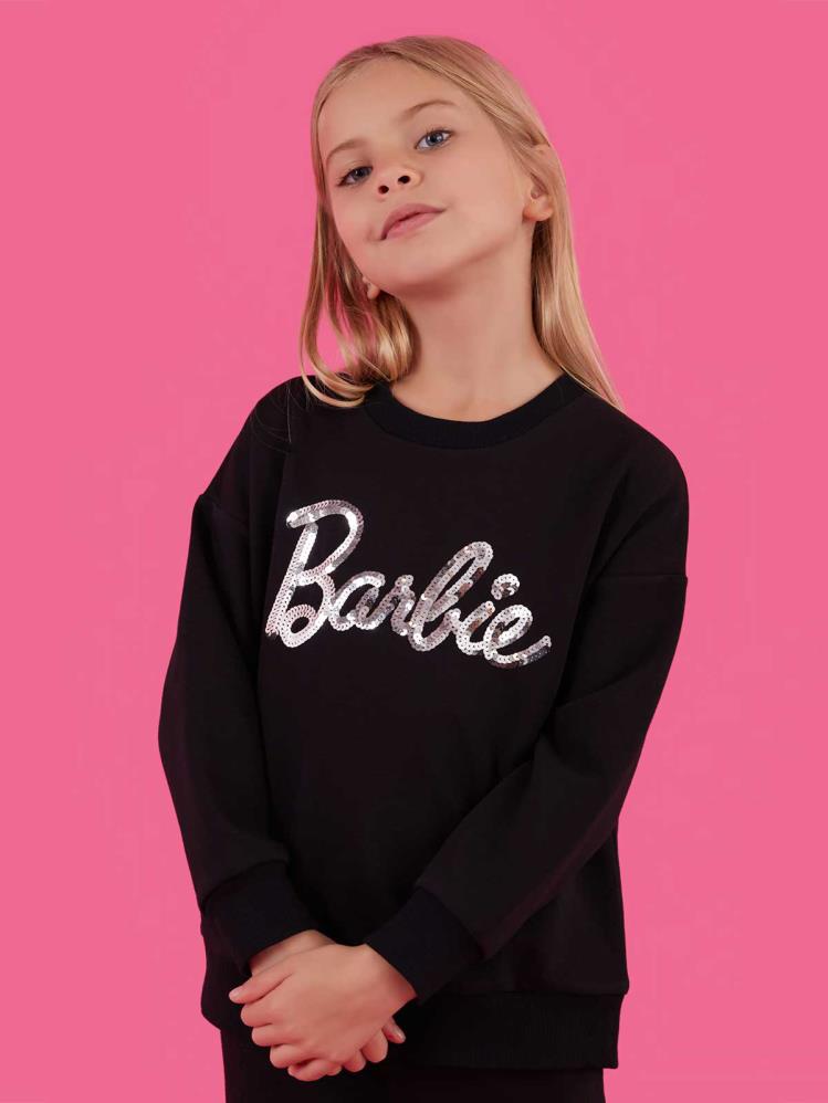 Roly Poly Barbıe Kız Garson 9-14 Yaş Sweatshirt - Siyah
