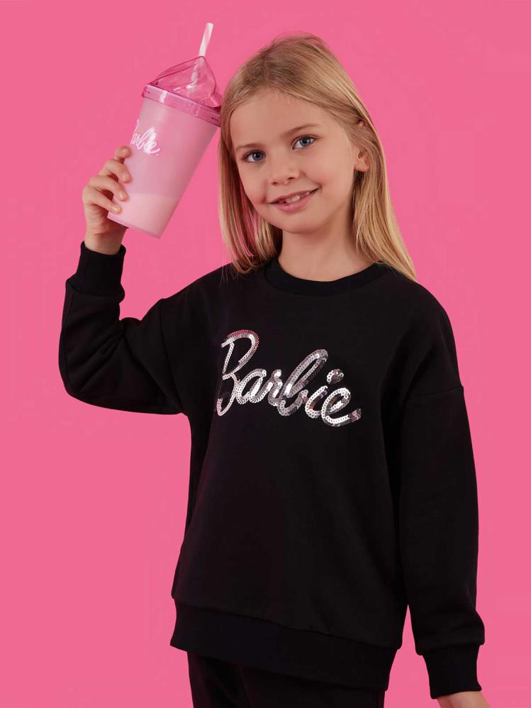 Roly Poly Barbıe Kız Garson 9-14 Yaş Sweatshirt - Siyah