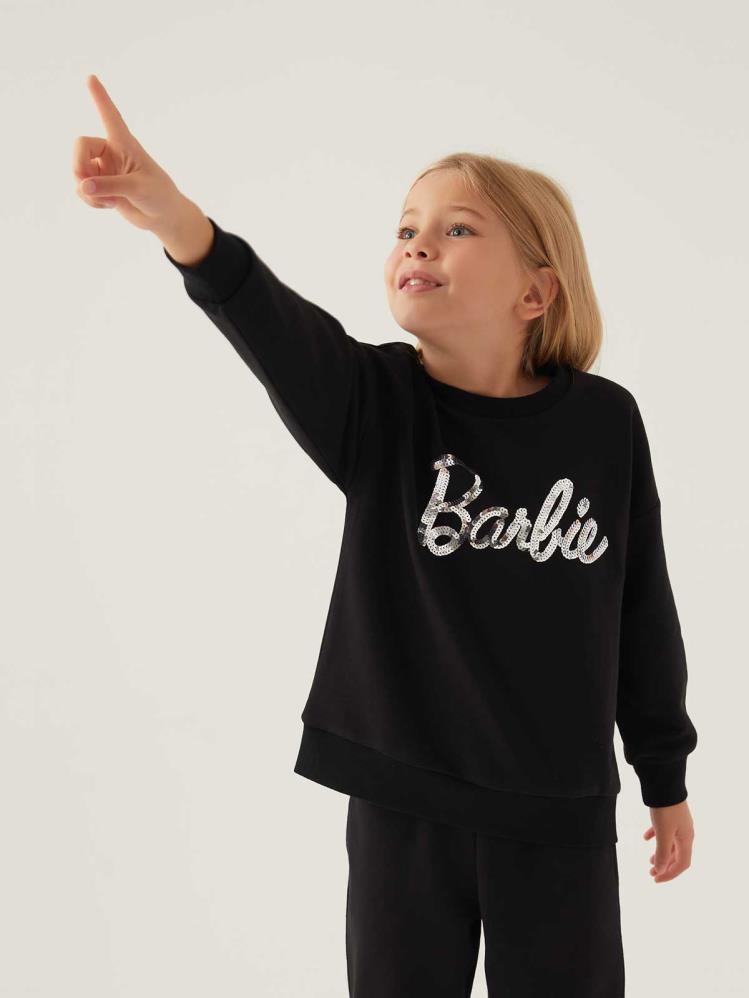 Roly Poly Barbıe Kız Garson 9-14 Yaş Sweatshirt - Siyah