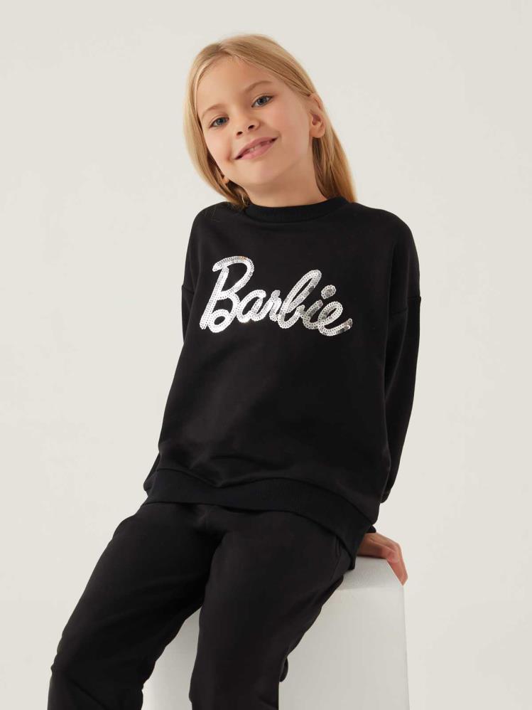 Roly Poly Barbıe Kız Garson 9-14 Yaş Sweatshirt - Siyah