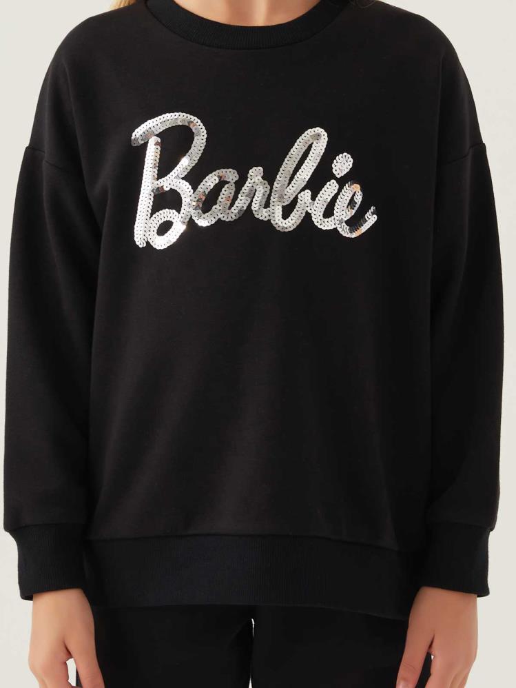 Roly Poly Barbıe Kız Garson 9-14 Yaş Sweatshirt - Siyah