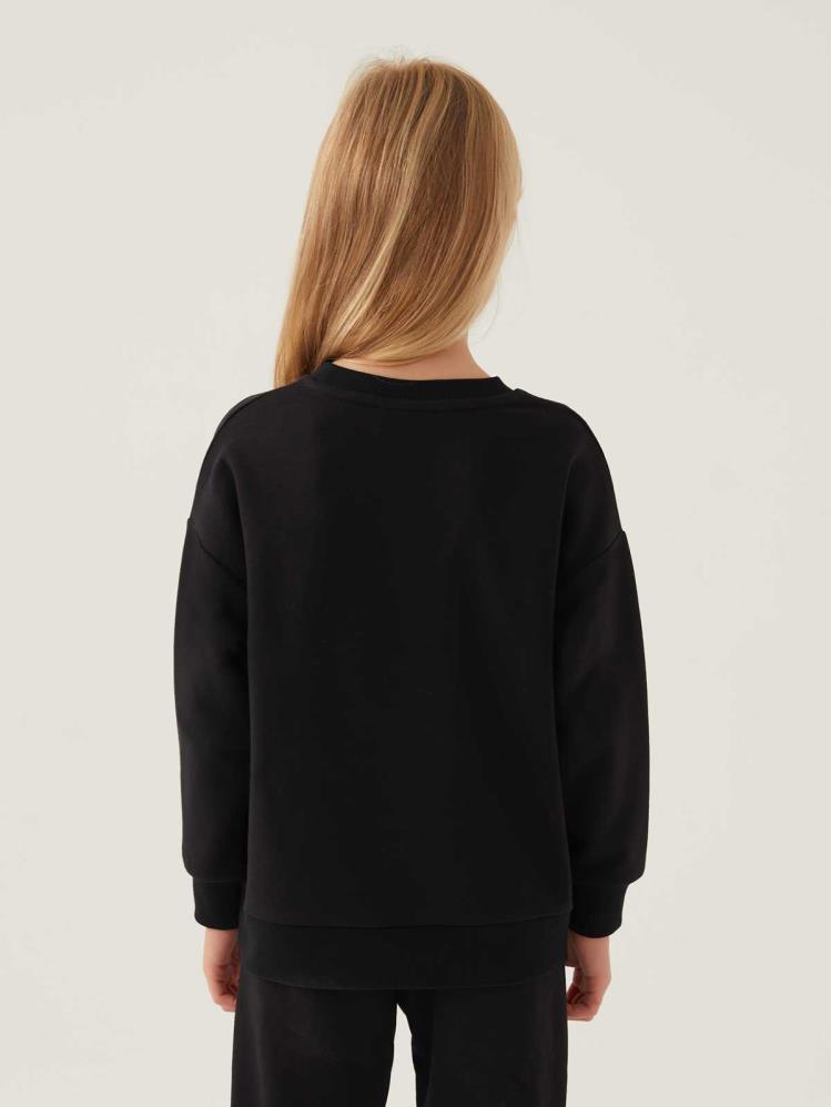 Roly Poly Barbıe Kız Garson 9-14 Yaş Sweatshirt - Siyah