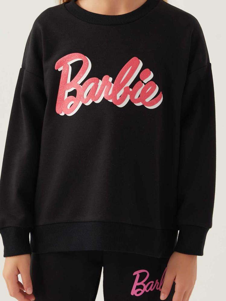 Roly Poly Barbıe Kız Çocuk 3-8 Yaş Sweatshirt - Siyah