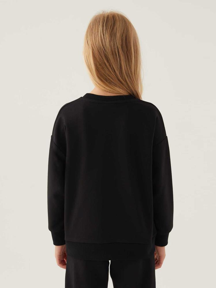 Roly Poly Barbıe Kız Çocuk 3-8 Yaş Sweatshirt - Siyah