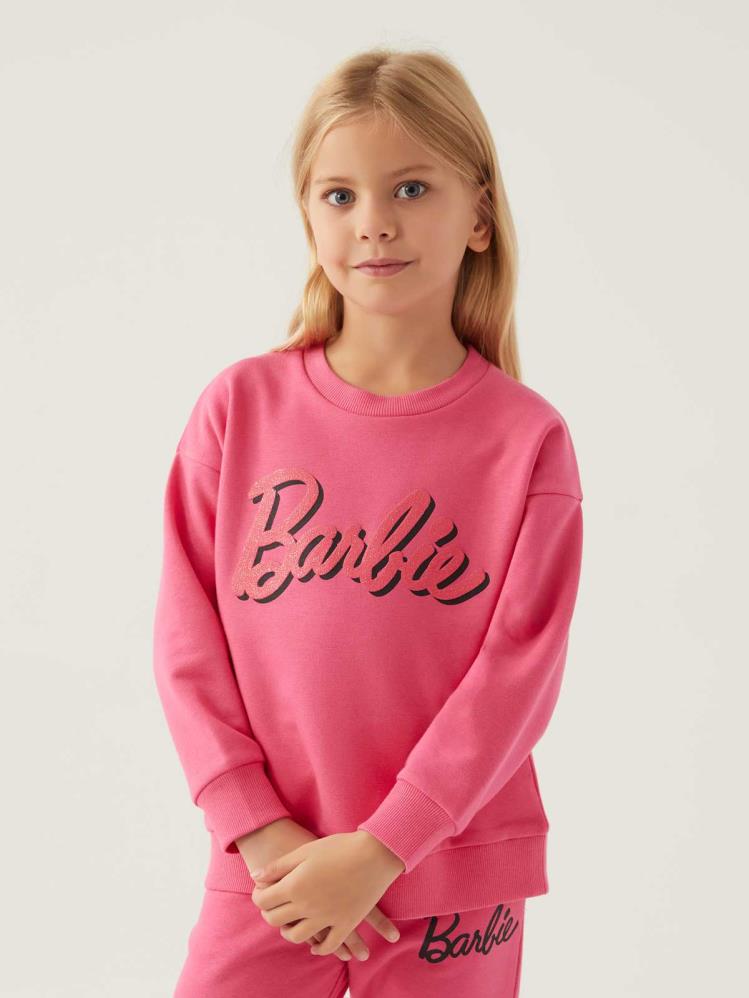 Roly Poly Barbıe Kız Çocuk 3-8 Yaş Sweatshirt - Fusya
