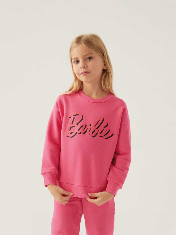 Roly Poly Barbıe Kız Çocuk 3-8 Yaş Sweatshirt - Fusya