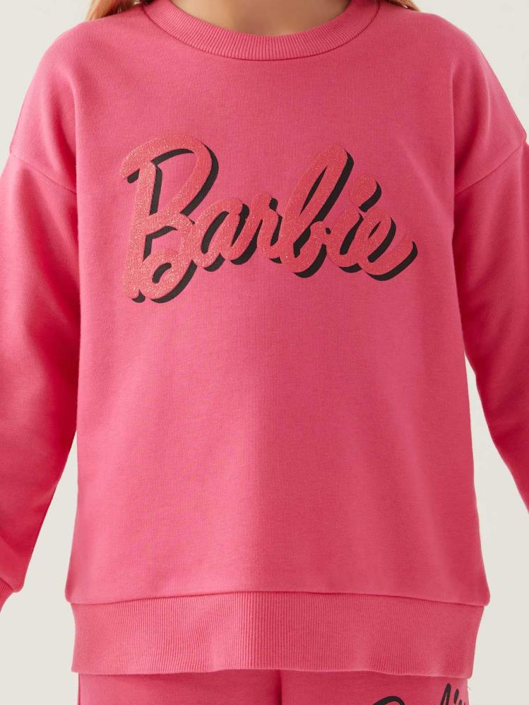 Roly Poly Barbıe Kız Çocuk 3-8 Yaş Sweatshirt - Fusya